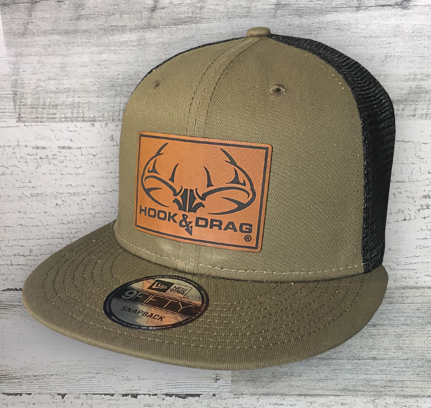 HD Big Buck - Flat Bill - Leather Patch - New Era® Standard Fit Snapback Trucker Cap (Copy)